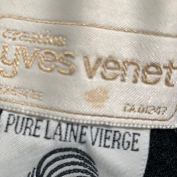 VINTAGE CREATION YVES VENET HEAVY WOOL WINTER TRENCH COATS SIZE XL - Picture 11 of 11